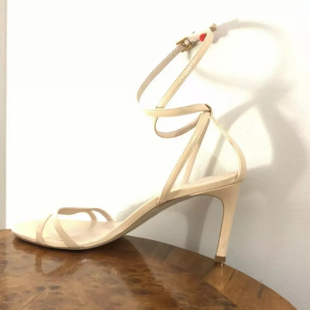 Stuart Weitzman Blush Pink Ankle-Strap Sandals - Picture 5 of 9